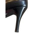 via spiga  Women's Black Leather Carezza Calf Heeled Boots Size 11 vintage Photo 5