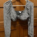 American Eagle Super Cropped Knot Blouse - XXS Photo 2