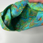 VTG Colorful Tie Dye Bag Tropical‎ Flowers Purse Flower Button Fabric Beach Boho Green Photo 3