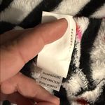 Kate Spade  LS Short Robe Black Stripe Confetti Dots Plush Velour Pocket Photo 6