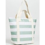 Sunnylife Light Cooler Tote in La Palma Sage Stripe New Womens Beach Bag Green Photo 2