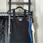 Alexander Wang  Black Chenille Raised A Logo Tank Jacquard Mini Dress Photo 9