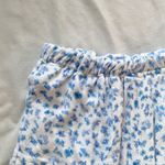 white and blue gauze floral daisy long skirt Size M Photo 1