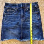 American Eagle  Denim Mini Jean Skirt High Rise Dark Wash Size 00 Photo 4