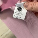 Lucia wool Scarf with pompoms, NWOT, length is 48, width is 11, pink and brown Photo 2