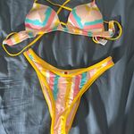 Gossip Colorful Stripped Cheeky Bikini Set Photo 0