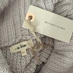 In Loom Boutique Cream/Gray Cowl Mock Neck Long Sleeve Sweater NWT Photo 5