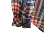 BeachLunchLounge  Collection black and burnt orange plaid long sleeve shirt XS Photo 5