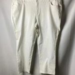 Westport SIGNATURE FIT CROP PANTS 22W WHITE EMBROIDERED FLORAL DESIGN AT HEM Photo 1