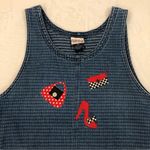 Beverly's Blue Denim Shopping Bags Purses Heels Overall Jumper Dress Womens 14p. Size 14 Photo 2