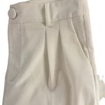 4th & Reckless High Waisted Trouser Pant Sz. 8 Ivory Pleated Pocked Wide Leg Photo 2