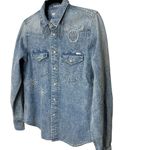 MOTHER All My Exes Shirt in Barking Up The Wrong Palm Tree Size XS Blue Photo 6