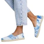 Toms NEW ALPAGATA ROPE BLUE WHITE TIE DYE SLIPON ESPADRILLES 8.5 Photo 1