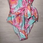 Member’s Mark One Piece Swimsuit Size Medium Floral Wrap Tie Front Pink Photo 3