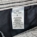 Aeropostale Womens Midi Twill Shorts 0 Black Stretch Back Flap Pockets Cuffed Photo 2