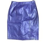 Vintage Like New Cheyenne Grape Purple 100% Leather Pencil Skirt size 13/14 Purple Photo 1