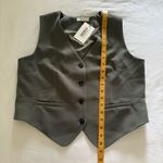 All Row Womens New Button Up Sleeveless Boyfriend Style V Photo 8