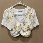 Abercrombie & Fitch White and Yellow Floral Blouse Photo 0