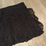 Wet Seal Vintage Y2K 2000s Sparkly Ruffle Black Mini Skirt - Medium Photo 3