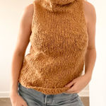 Vintage Expresss Chunky Knit Sleeveless Sweater Brown Size XS Photo 0