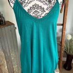 Old Navy size large teal green Cami top with lace Photo 0