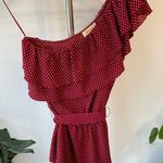 Anthropologie  Maeve Red and White Textured Top Photo 0