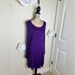 Zenana Outfitters Tunic Swing Long Sleeve Vibrant Purple Dress in Size M Photo 6
