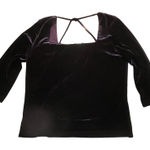 Fashion Bug  Velvet Square Neck Back Strap Top Large Y2K Retro Party Chic Photo 0