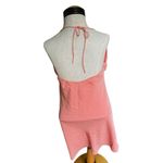 Abercrombie & Fitch Halter Ruched Mini Dress Chiffon Sundress Coral NWT M Photo 3