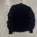 ZARA Navy Blue Contrast Vest Cardigan Jacket Size XS Photo 4