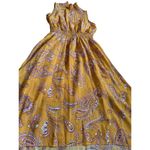 Nanette Lepore  Hi-Lo Pink Paisley  Summer Sleeveless in Sun Squash Dress Size 10 Photo 4