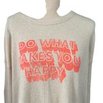 Aerie Offline by Women's Beige HAPPY Thumb Holes Waffle Knit Oversized Top Sz S Photo 1