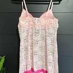 Full Lace Two Tone Pink Push Up Babydoll Dress Lingerie Sleepwear Sz L EUC Size L Photo 2