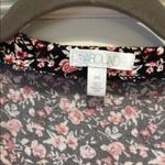 Abound  Floral Black and Pink Button Down Dress Photo 1