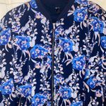 Women’s XL Gap Navy and blue floral bomber jacket, lightweight Photo 3
