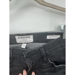 Frame  Le Skinny de Jeanne Black Distressed Noir Low Rise Skinny Denim Jeans 24 Photo 2