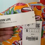 ZARA New NWT  Women Dress Size Small S Tropical Print Adjustable Cut Out Sides Photo 5