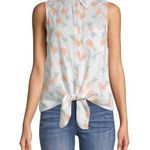 BeachLunchLounge Top M NWT Pineapple Print Tie Summer Vacation Beach Pool Swim Photo 0