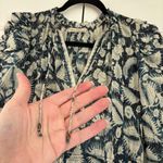 Ulla Johnson  Nadia Dress Indigo Silk Cotton Batik Metallic Midi Dress Size 2 Boh Photo 4