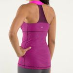 Lululemon Scoop Neck TankHyper Stripe Raspberry Glo Light size 4? Photo 3