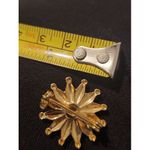 80s Vintage Pearly Pink Gold Toned Floral Leafy Brooch Pin Whimsical Feminine Photo 6
