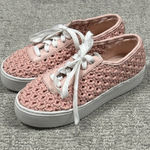Kate Spade Shoes Womens 6.5 Serve Crochet Sneakers Platform Pink Chunky Photo 0