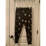 Live Love Dream  Star Print Leggings Black Silver Yoga Workout Women's Size XL Photo 0