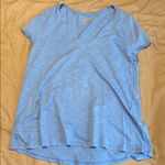 Lilly Pulitzer 👚 Blue Asymmetrical Short Sleeve T-Shirt Photo 0