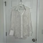 ZARA  Embroidered White Limited Edition Blouse‎ Photo 5