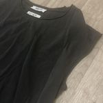 Double Zero  medium raw hem gray distressed cap sleeve tee dress charcoal new nwt Photo 1