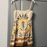 Abercrombie & Fitch  Floral Embroidered Mini Dress - Cream, Yellow, Green, Brown Photo 2