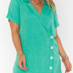 Show Me Your Mumu  Teal Collared Top Photo 0