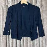 Premise  Studio Blue Cropped Open Front 3/4 Sleeve Cardigan Size Small Photo 1