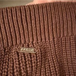 Guess  Women's Burgundy Brown Turtleneck Sweater with Button Details Small Photo 3